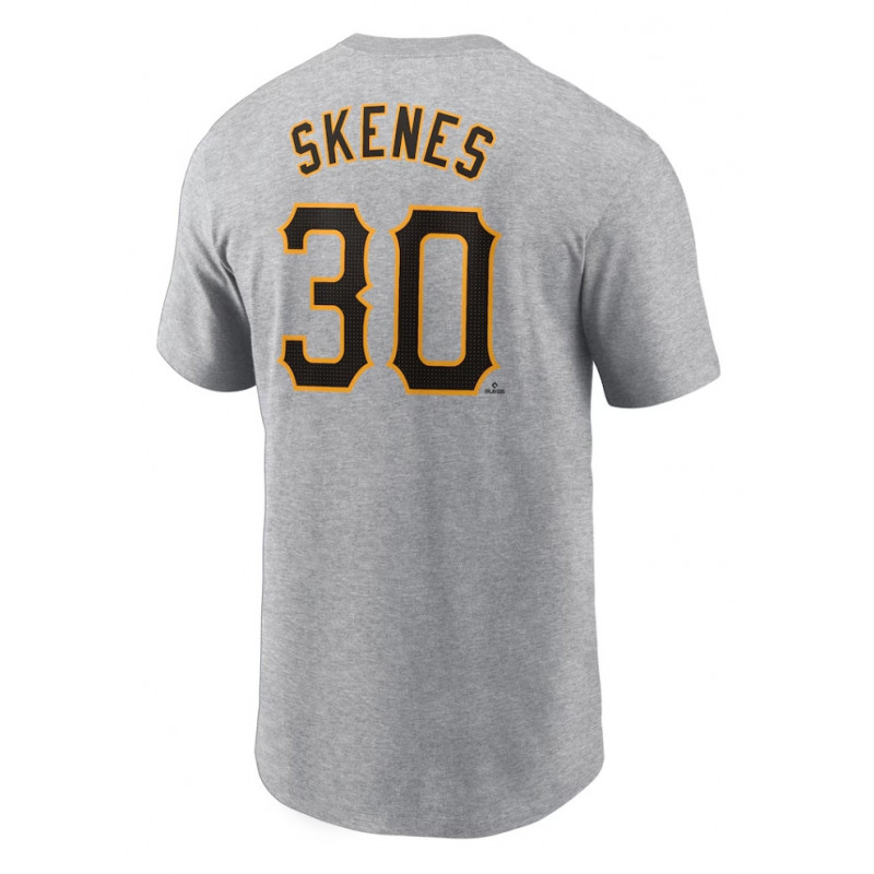 Men's Paul Skenes Road Grey Name and Number T-Shirt